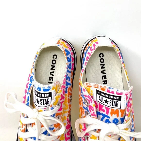 Converse Women's Size 7 570322C CTAS Double Stack LIFT OX Platform Print Sneaker - Picture 8 of 10